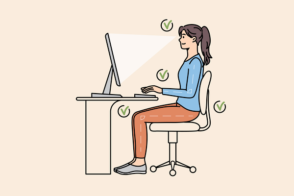 正しい姿勢のイラスト